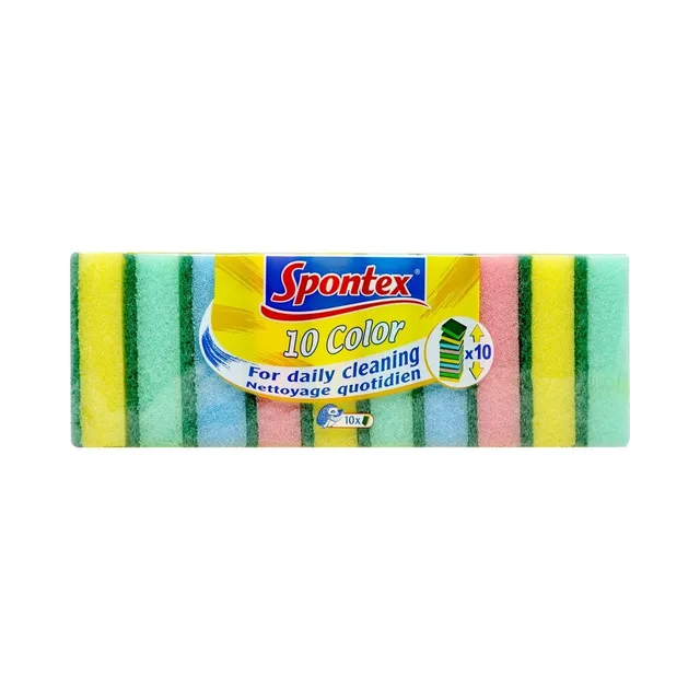 Spontex Dishwashing Sponge Color 10 pcs