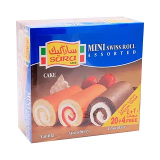 Sara Cake Assorted Mini Swiss Roll 20x20g