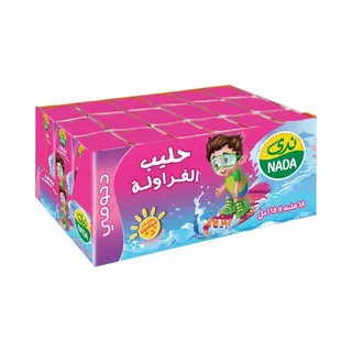 ندى جونيور حليب فراولة, 18x125ml