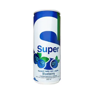 Super Blueberry Carbonated Drink, 250ml
