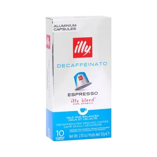 Illy Decaffeinated Arabica Espresso Coffee Capsules, 10 Capsules