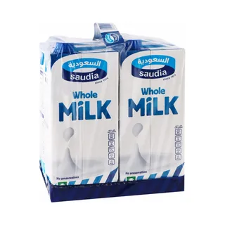 سعودية فول فات UHT حليب، 4x1L