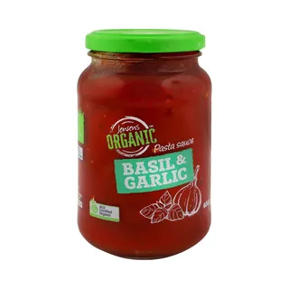 Jensens Organic Basil & Garlic Pasta Sauce, 400g
