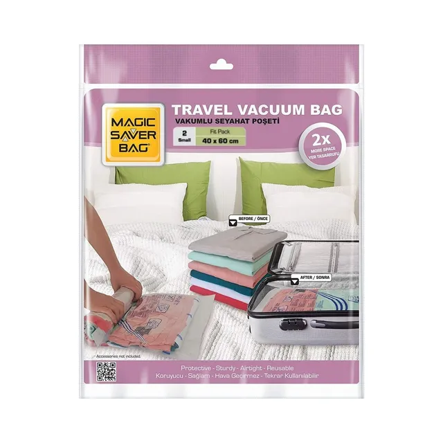 Magic Saver Bag Travel Small Roll Up Bag 2 Pcs 40 x 60 cm