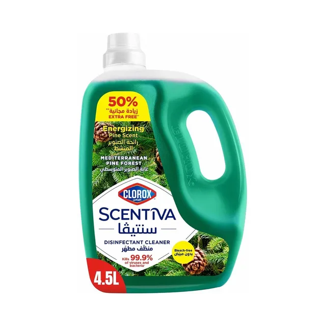 Clorox Scentiva Multipurpose Disinfectant Floor Cleaner Mediterranean Pine Forest, 4.5L