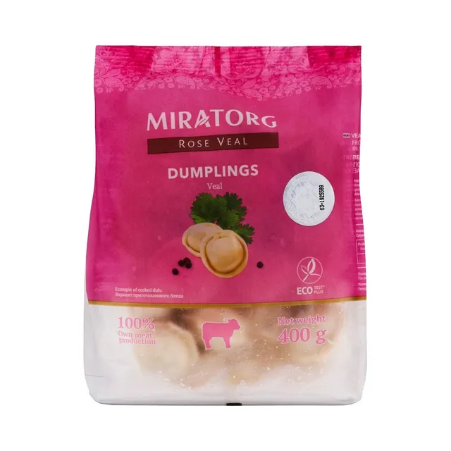 Miratorg Frozen Rose Veal Dumplings, 400g