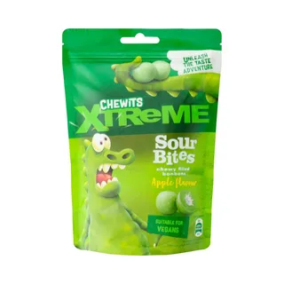 Chewits Extreme Sour Apple Lemon Bites, 115g