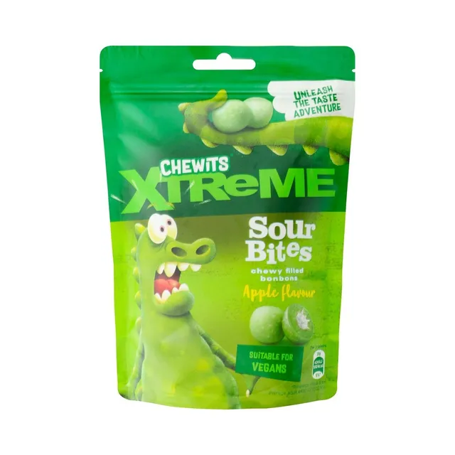 Chewits Extreme Sour Apple Lemon Bites, 115g