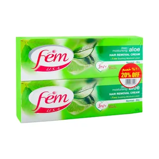 Fem Hair Removal Cream Aloe Vera 120 G X 2 Pcs 20% Off