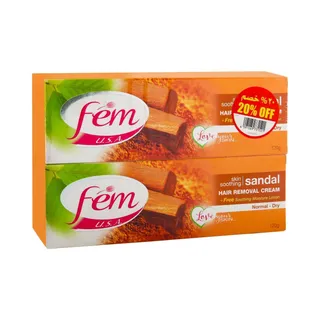 Fem USA Hair Removal Cream With Sandal , 2x120g