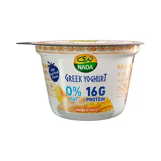 Nada 0% Fat Mango & Peach Greek Yoghurt, 160g