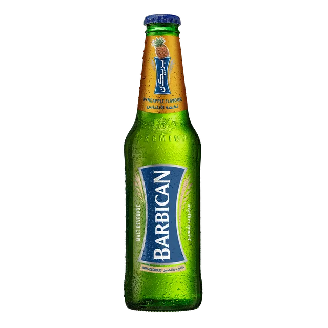 Barbican Pineapple Flavoured Non Alcoholic Malt Glass Bottle, 330ml