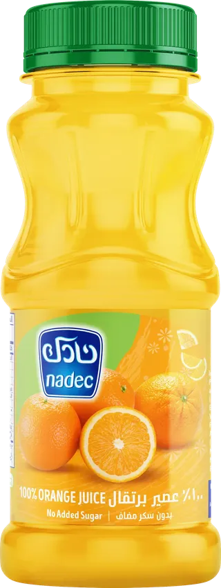 نادك عصير برتقال 100% بدون سكر مضاف, 180ml