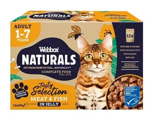 Webbox Adult Meat & Selection in Jelly Cat Food, 12x100g