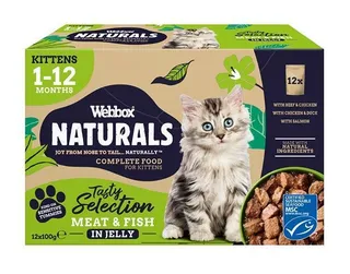 Webbox Kitten Meat & Selection in Jelly Cat Food, 12x100g