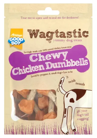 Armitage Good Boy Wagtastic Chewy Chicken Dumbbells Dog Treats, 90g