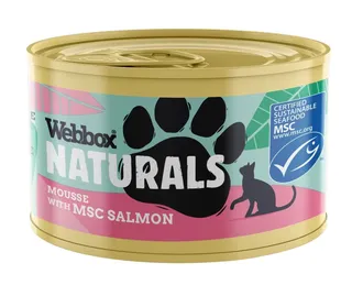 Webbox Naturals Mousse with Msc Salmon Cat Food, 85g
