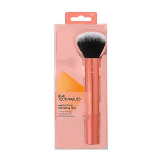 Real Techniques Everything Blending Duo Make Up Brush & Sponge Set, 2 Pcs