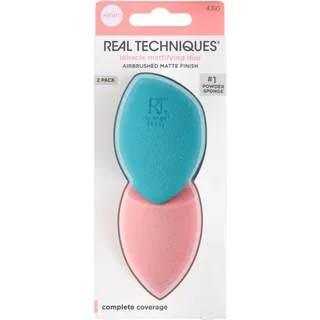 Real Techniques Miracle Mattifying Duo Make Up Sponge, 2 Pcs