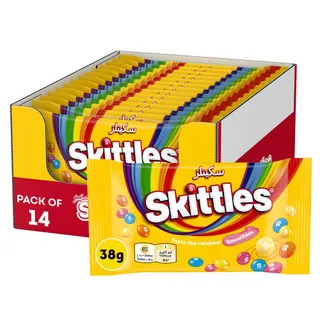Skittles Smoothie Fruit & Yoghurt Flavoured Candy, 38g x 14