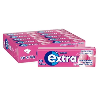 Wrigley's Extra Bubble Mint Pellet Gums, 20x14g