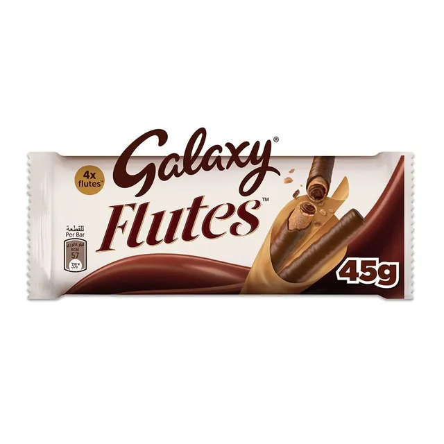 Galaxy Flutes 4 Fingers Chocolate Wafer Rolls