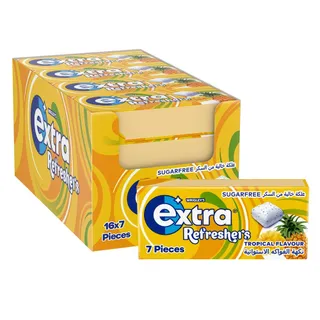 Extra Refreshers Tropical Flavor Sugerfree, 16x15.6g