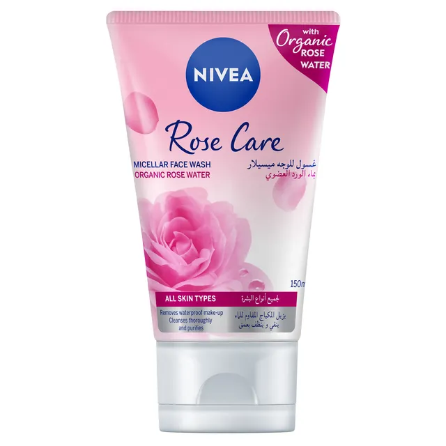 Nivea Face Wash Micellar Rose Care with Organic Rose Water All Skin Types