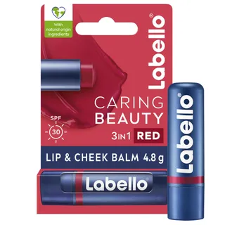 Labello Caring Beauty SPF 30 Lip & Cheek Balm - Red, 4.8g