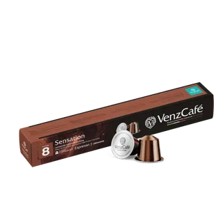VenzCafe Sensation Espresso Cinnamon Coffee Capsules with Intensity 8, 10 Capsules