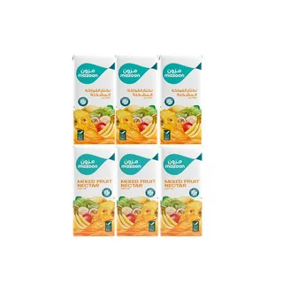 Mazoon Long Life Mixed Fruit Nectar Juice, 6x180ml