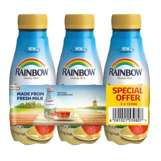 Rainbow Evaporated Milk, 3x270ml