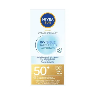Nivea Sun UV SPF 50+ Face Invisible Day Fluid, 40ml