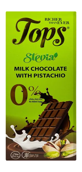 توبس ستيفيا ميلك شوكولاته سلاب، 50g