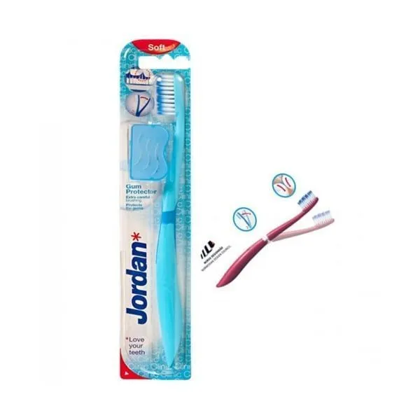Jordan Clinic Pink Soft Toothbrush with Cap, 1 Piece