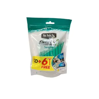 Schick Exact 2 Sensitive Disposable Razor Men 10+6