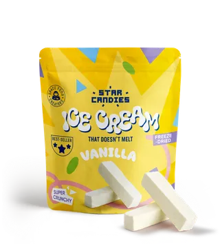 Star Candies Freeze-Dried Vanilla Ice Cream Candy, 16g