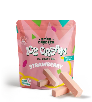 Star Candies Freeze-Dried Strawberry Ice Cream Candy, 16g