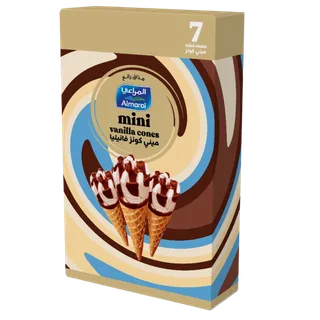 Almarai Mini Vanilla Cone Ice Cream, 196ml