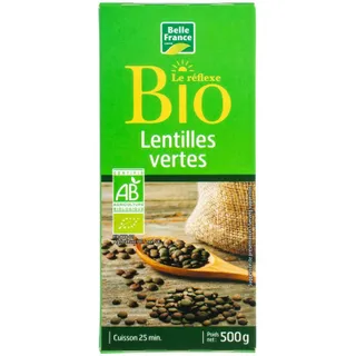 بيل فرانس عدس أخضر عضوي، 500g