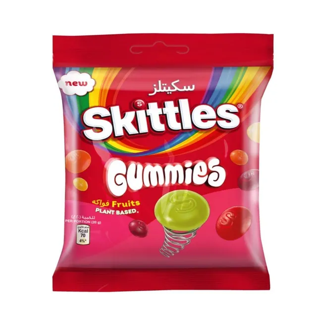 Skittles Plant Based Gummies Fruits Candy, 120g