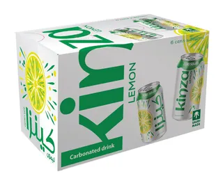 كينزا ليمون بدون سكر مشروب غازي، 6x360ml