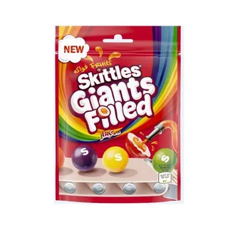 Skittles Giants Filled Chewy Candy Pouch, 125g