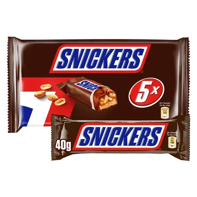 Snickers Chocolate Bar Multipack, 5x40g