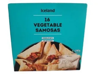 Iceland Vegetable Samosas, 16 Pack, 240g