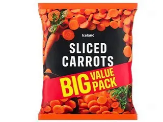 Iceland Big Value Pack Sliced Carrots, 1.2kg