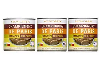 Monoprix Champignons De Paris Eminces, 3x115g