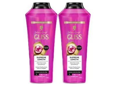 Schwarzkopf Gliss Supreme Length Shampoo, 2x400ml