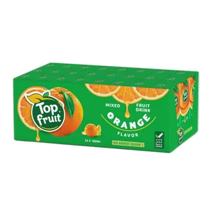 Topfruit Orange Flavor Drink No Added Sugar, 24x180ml
