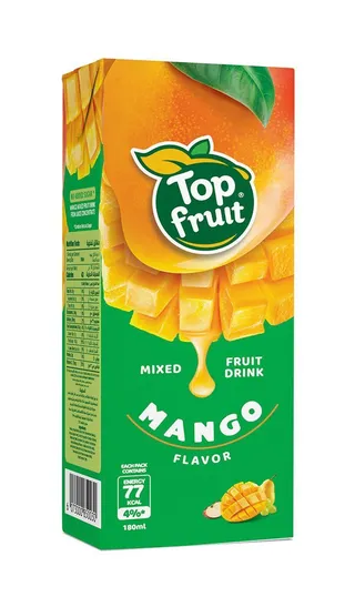Topfruit Mango Flavor Drink No Added Sugar, 180ml